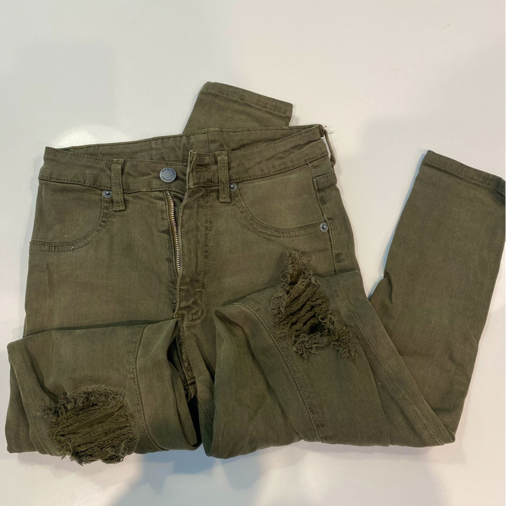NWOT | CARMAR | Robin Stretch Skinny Jeans | Size 25 | Olive Green Khaki